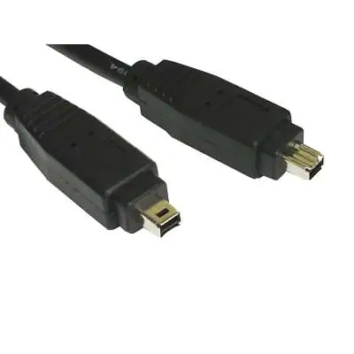 £2.89 • Buy 1m Firewire 400 IEEE1394 4 Pin Male To Male Cable Lead PC Mac DV OUT CAMCORDER