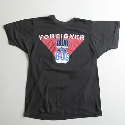 Vintage Foreigner Tour Of The 80s T Shirt Band Tee Vtg 50/50 USA XS • $99