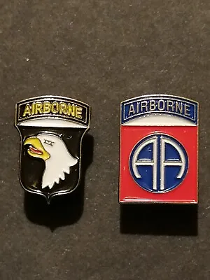 US 82nd And 101st Airborne Lapel Pin Badges • £7.50