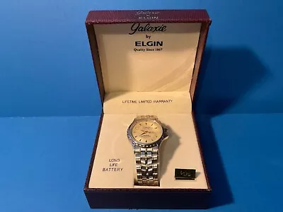 VINTAGE - GALAXIE BY ELGIN Quartz Watch W/Original Box • $39.96