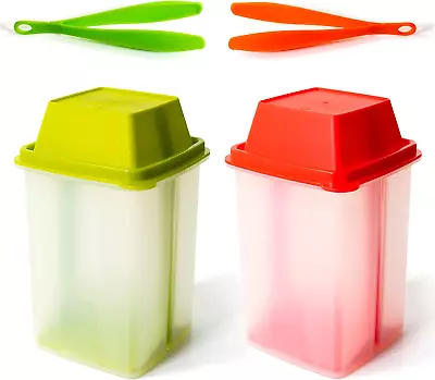 Pickle Jar With Strainer Insert - Set Of 2 - Plastic Leak Proof Food Saver Conta • $54.88