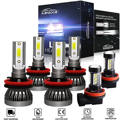 For Nissan Rogue 2014-2020 6000K LED Headlight High Low Beam+Fog Light Bulbs Kit • $39.99