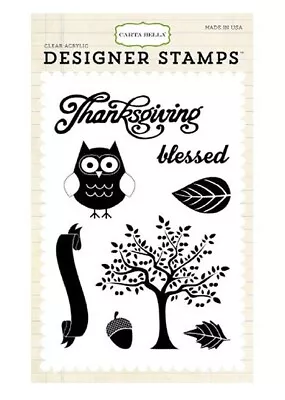 Carta Bella - Thankful Blessing Designer Clear Stamps Fall Autumn Thanksgiving • $7.99
