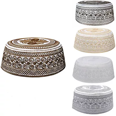 Men Muslim Islamic Prayer Hat Arabic Hats Caps Indian Hat Beanie Cap Gift • £6.24