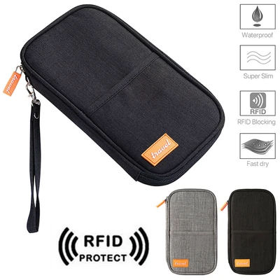 $11.98 • Buy Waterproof Passport Holder Travel Document Wallet RFID Bag Family Organizer Case