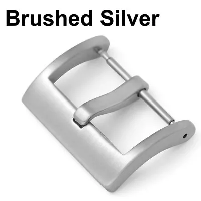 Brushed Matte Polished Stainless Steel Watch Band Buckle 16mm 18mm 20 22mm Clasp • $3.97