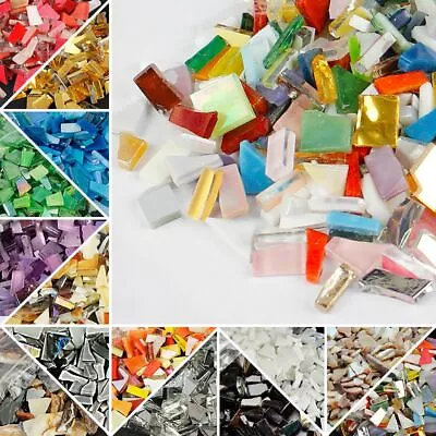 Mixed Color Glass Mosaic Tiles Irregular Shape Stone DIY Crafts Home Decors Tile • $17.60