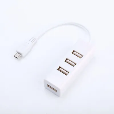 White Micro USB To 4 Port OTG Hub For Raspberry Zero • $7.34