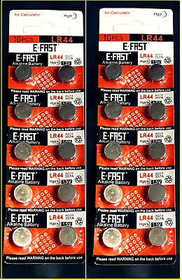 20 X AG13 LR44 SR44 L1154 357 A76 ALKALINE BUTTON COIN CELLS BATTERIES UK Seller • £2.99