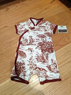 Baby Bodysuit One Piece Cheungsam Pattern 3 Months Baby Milano 100% Cotton NWT • $12.99