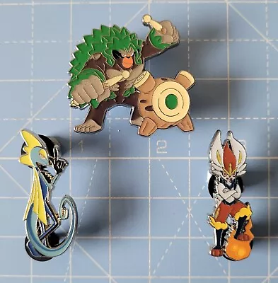 £3.99 • Buy Pokemon TCG Crown Zenith Rillaboom Cinderace Inteleon Enamel Pin Badge Set 