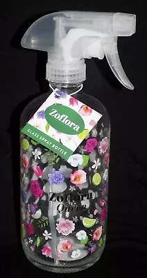 Limited Edition Floral Zoflora Queen Refillable Glass Spray Bottle - BRAND NEW • £6.99