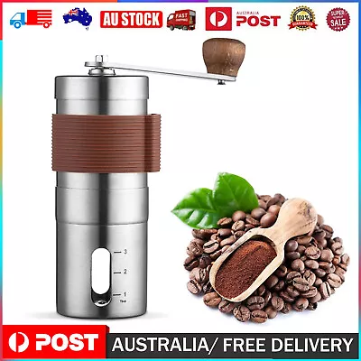 Portable Manual Coffee Grinder With Ceramic Burr Adjustable Fine/Coarse Grind AU • $22.96