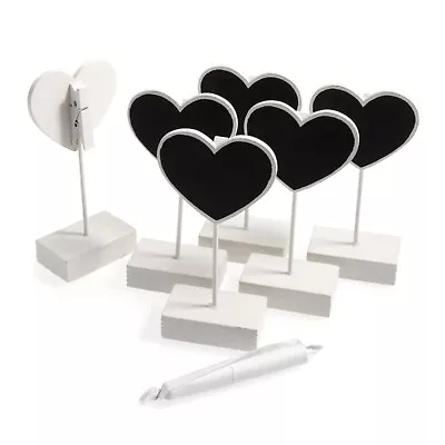 Card Holder Table Decoration Heart X 6 Pack Free Standing Name Place Wedding • £8.99