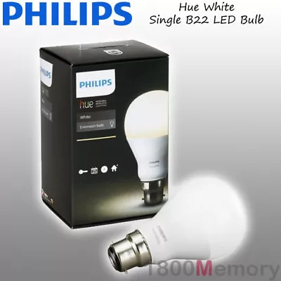 $49 • Buy Philips Hue White A60 Warm White Bayonet B22 LED Single Bulb A19 WiFi 240V AC