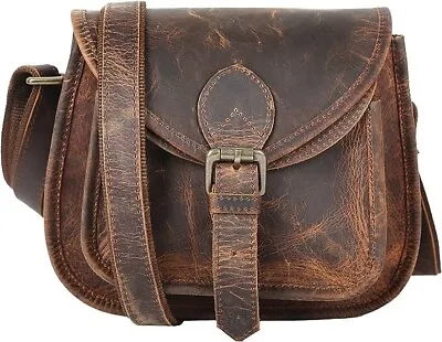 Handmade Leather Women's Purse Crossbody Shoulder Bag Travel Satchel Handbag • $55.96