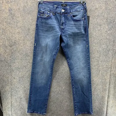 True Religion Ricky Jeans Men 32 Adult Blue Navy Pants Relaxed Straight Pockets • $59.88