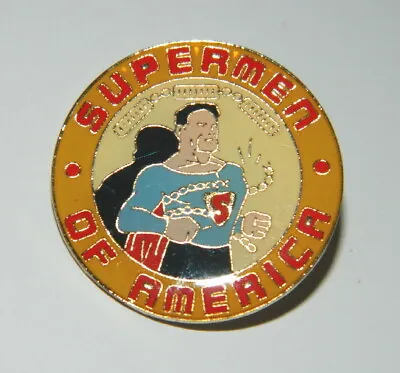 Superman Supermen Of America Club 1950's Logo Enamel Metal Pin NEW UNUSED • $6.99