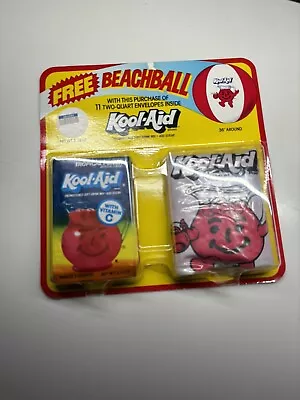 Vintage 1980s (11) Kool Aid Packs Free Beach Ball Promo Sealed NOS Unopened • $29.99