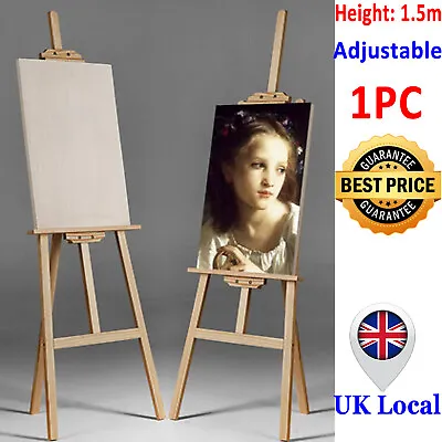 Studio Wooden Easel Display Art Craft Artist Cafe Wedding Painting Stand Ajust • £11.10