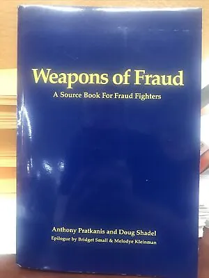 Weapons Of Fraud: A Source Book For Fraud Fighters By Pratkanis & Shadel W/CD • $10.39