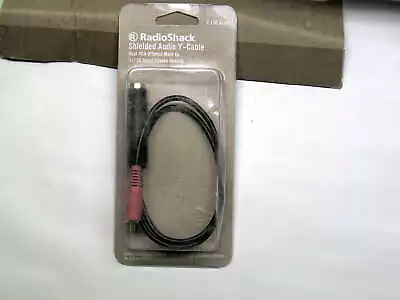Radioshack 12-inch Shielded Dual Rca Male To 1/4 Inch Stereo Female Y-adapter • $5.95