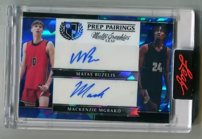 2022-23 Leaf Multigraphics Pairings Blue Matas Buzelis Mackenzie Mgbako 43/45 • $25