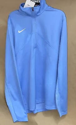 Nike Dri-Fit Light Blue Training Pullover 1/4 Zip M53181 • $18.99