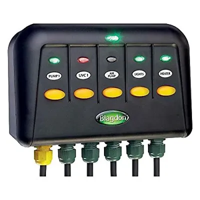 £83.36 • Buy Blagdon Electrical Switch Box Powersafe Garden Weatherproof 5 Outlets Black