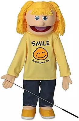 25″ Smile Jesus Loves You Peach Girl Full Body Christian Ministry Puppet • $92.99