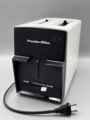 Hamilton Beach Vintage Proctor Silex 2 Slice Toaster White And Black Model 22179 • $14.50