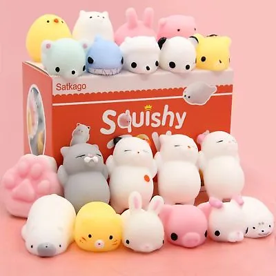 $10.99 • Buy 10/20PCS Mochi Squishy Toys Satkago Mini Squishies Mochi Animals Stress Toys