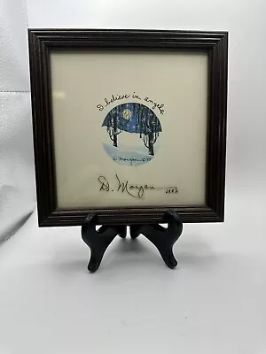 D. Morgan -I Believe In Angels- Framed Print Original 1987 Signed/# On Glass Vtg • $17.60