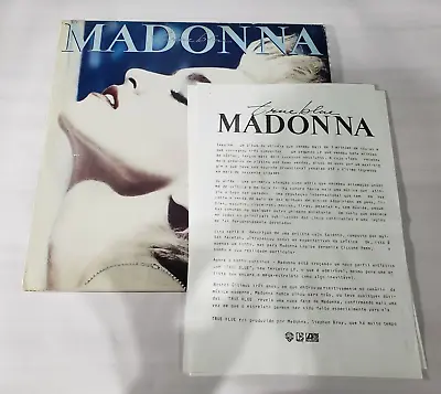 Madonna True Blue BRAZIL PROMO DJ LP Vinyl W/Press Sheet- Sex Celebration Music • $99.99
