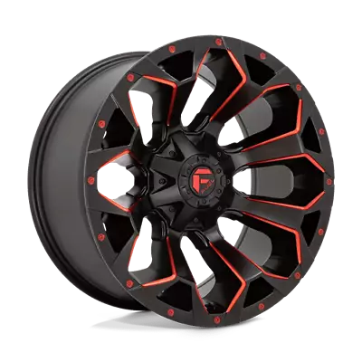 [ 4 ] Fuel Wheels D787 Assault - Matte Black Red Milled 6x135/5.5 / 20x9  / 01mm • $1895