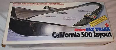 Vintage Mattel Hot Wheels 1970 SIZZLERS FAT TRACK CALIFORNIA 500 LAYOUT - Nice! • $125