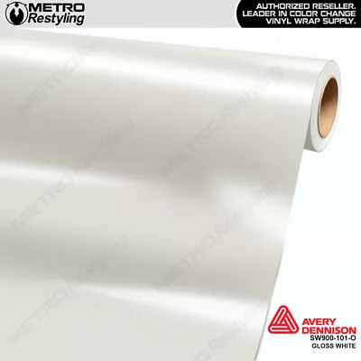 Avery Dennison Gloss White Vinyl Vehicle Car Wrap Decal Film Sheet Roll | 101-O • $110