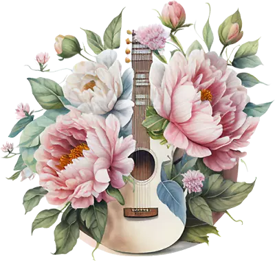 Flower Peoines Music Wall Art Colourful Vinyl Sticker Decals Z651 • £3.99