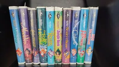  Rare Collection: 10 Walt Disney VHS Tapes - Black Diamond Edition  • $33695.20