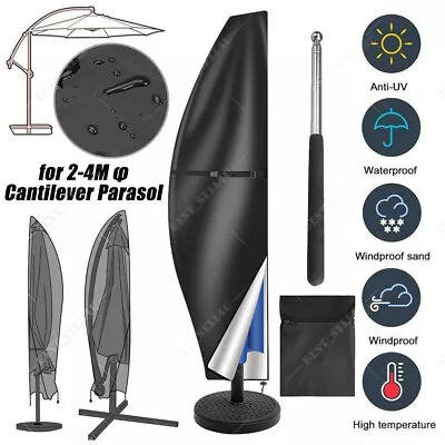 Outdoor Parasol Protective Cover Waterproof For 2-4M Cantilever Banana Umbrella • £7.99