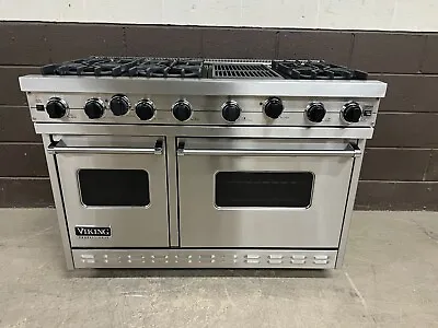 $5899.99 • Buy VIKING VGIC4856QSS - 48  PRO Gas Range Oven 6 Burners + Grill Stainless