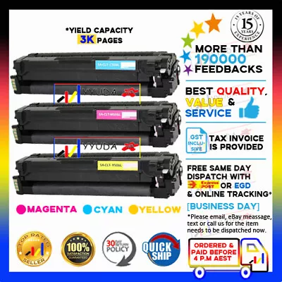 3x NoN-OEM Toner CLT506 CLT506L CMY For Samsung CLP-680DW CLP-680ND CLX-6260FD • $91.99