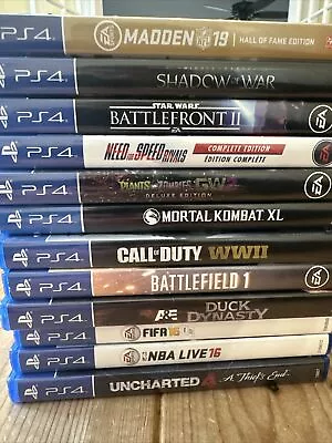 PS4 12-Game Lot - Call Of Duty Madden NBA FIFA Uncharted 4 Mortal Kombat XL • $24.50