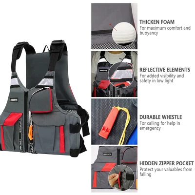 $37.73 • Buy Fishing Life Jacket Adult Life Vest Safety Fr Water Sports Kayaking Surfing X3B3