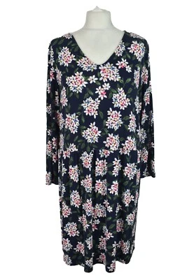 £19.95 • Buy JOULES Blue Dress Size Uk 18 Womens Erin Floral Long Sleeves Summer Outdoors