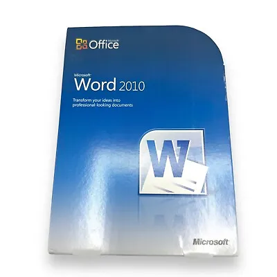 Microsoft MS Office Word 2010 Licensed For PCs Full English Retail Version • $106.87