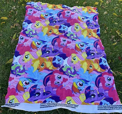 My Little Pony Throw Fleece Blanket 57” X 39” Ends Are Raw Very Good Condition • $10.55