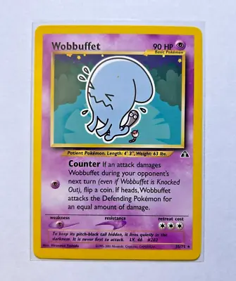 Pokémon TCG Wobbuffet Neo Discovery 16 Unlimited Rare NM • $3.99