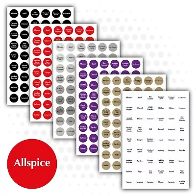 £2.99 • Buy 54 X Spice / Herb Storage Jar Kitchen Home Cooking Labels Stickers Decals - 30mm