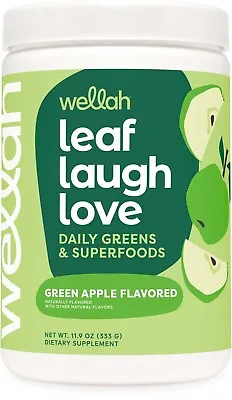 Wellah Leaf Laugh Love Daily Greens & Superfoods Powder (Green Apple) 30 Serv. • $30